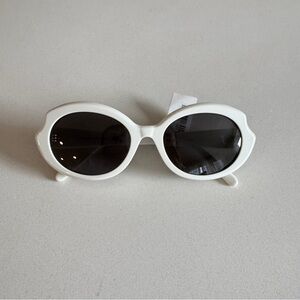 NWT Loewe Lw40147F - White Oval Sunglasses